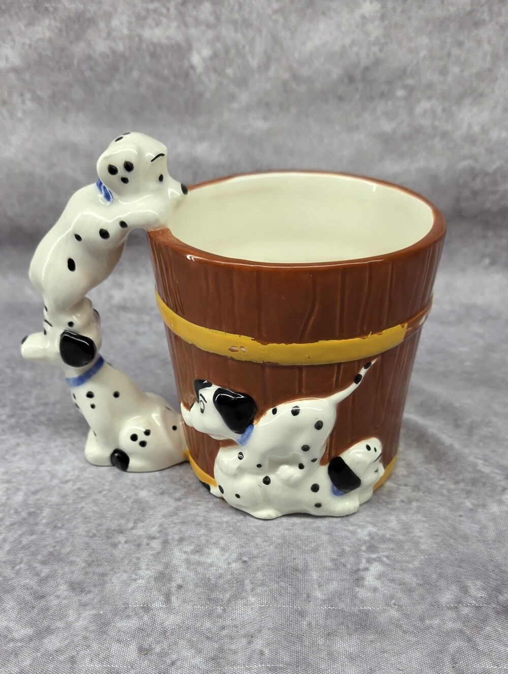 Disney 101 Dalmatians 3D Figure Mug Hand Painted Dog Handle Puppy Water Barrel